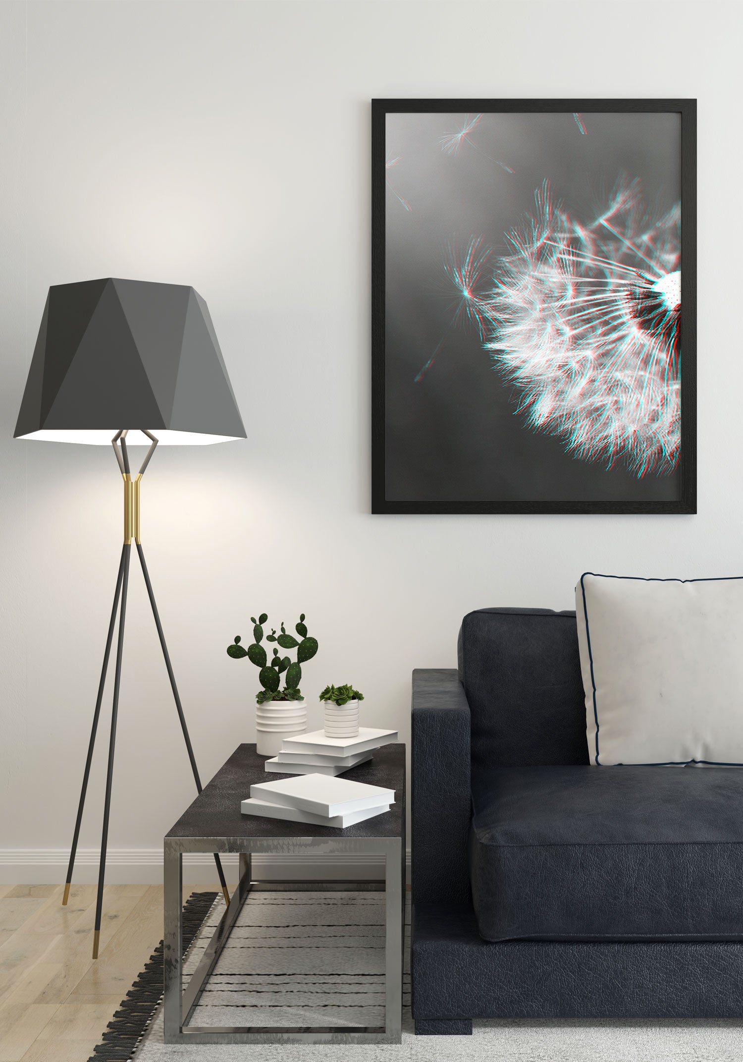 Poster photographie dandelion glitch black white