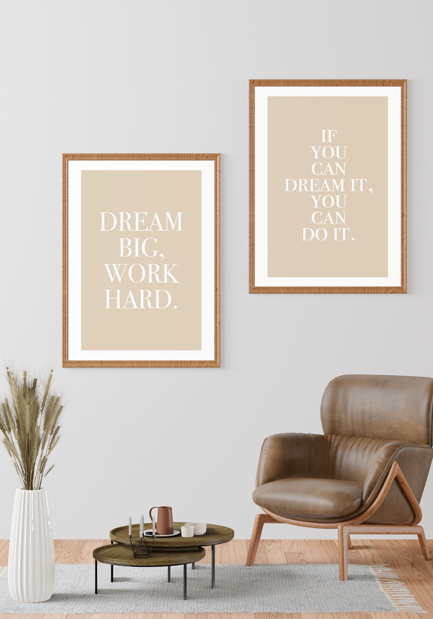 composition affiche poster beige citation texte