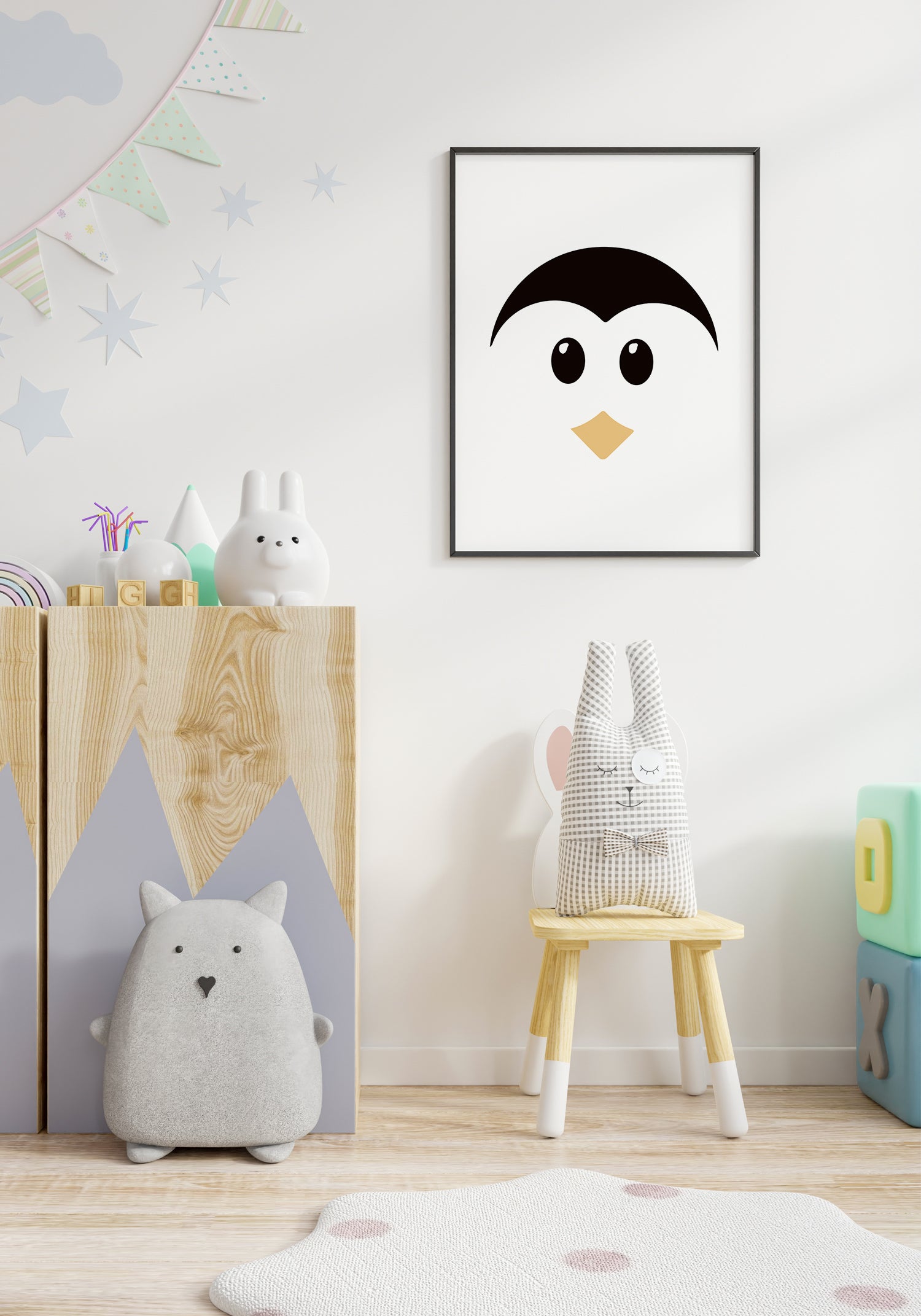 Poster kid decoration bedroom penguin