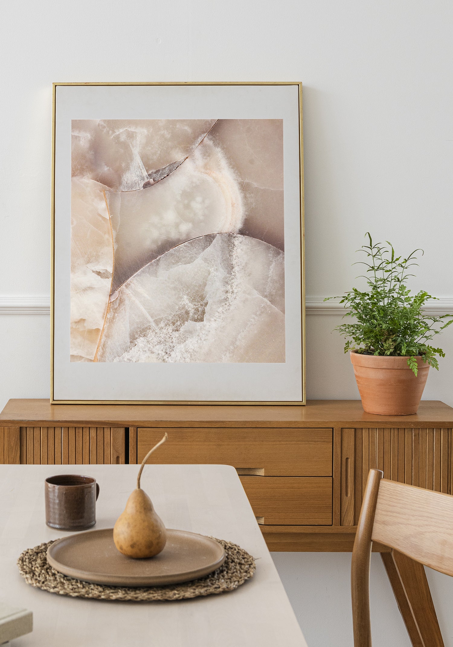 Neutral Beige Marble, Affiche