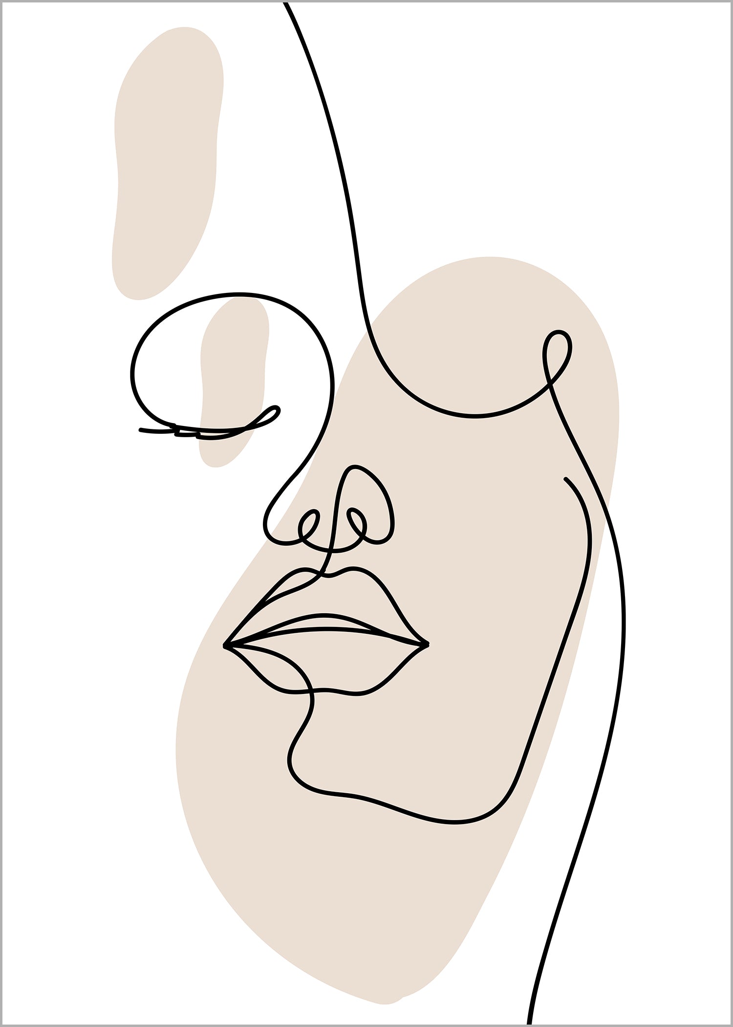 Line Art - Visage Femme Minimaliste