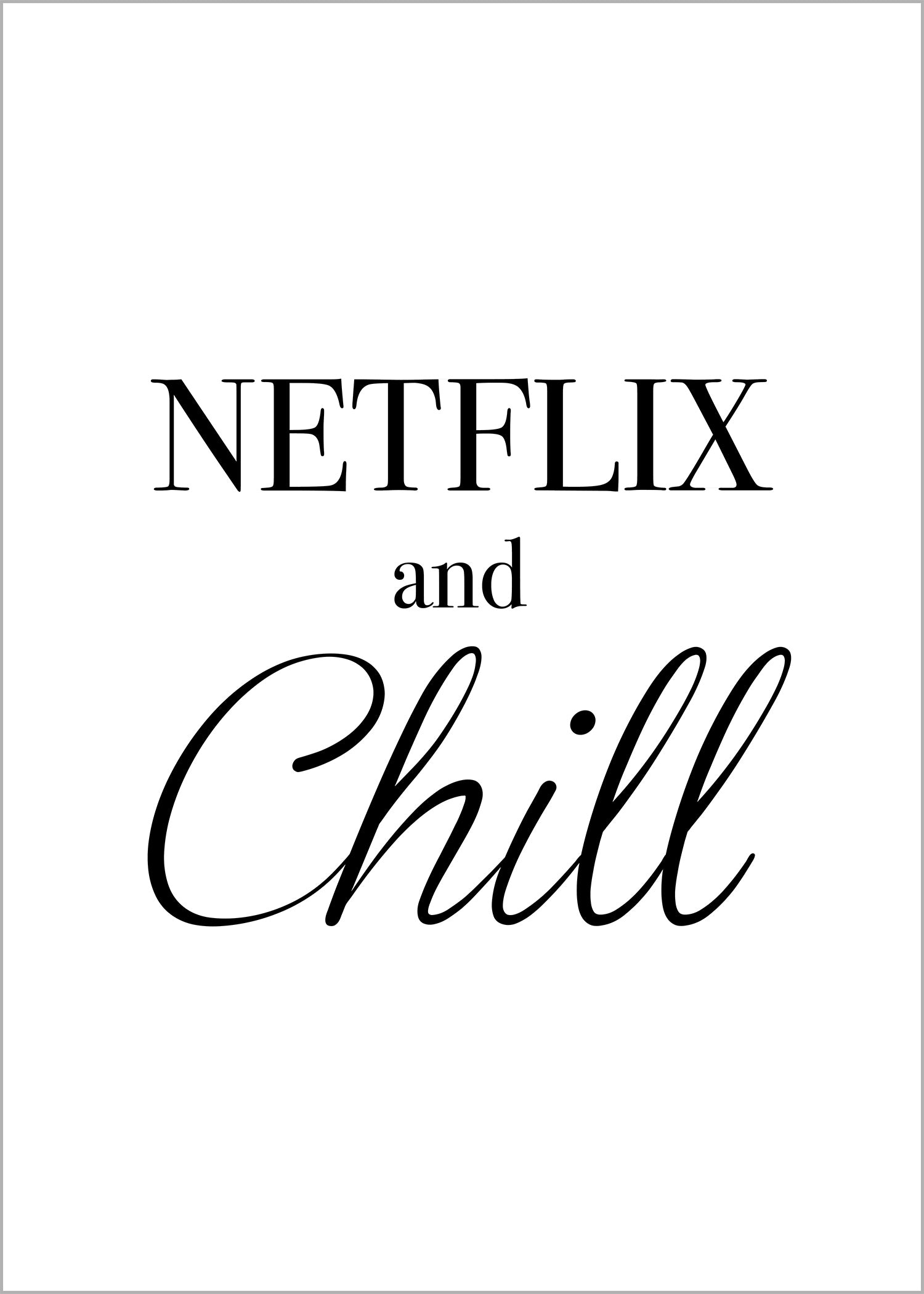 Netflix and Chill, Affiche