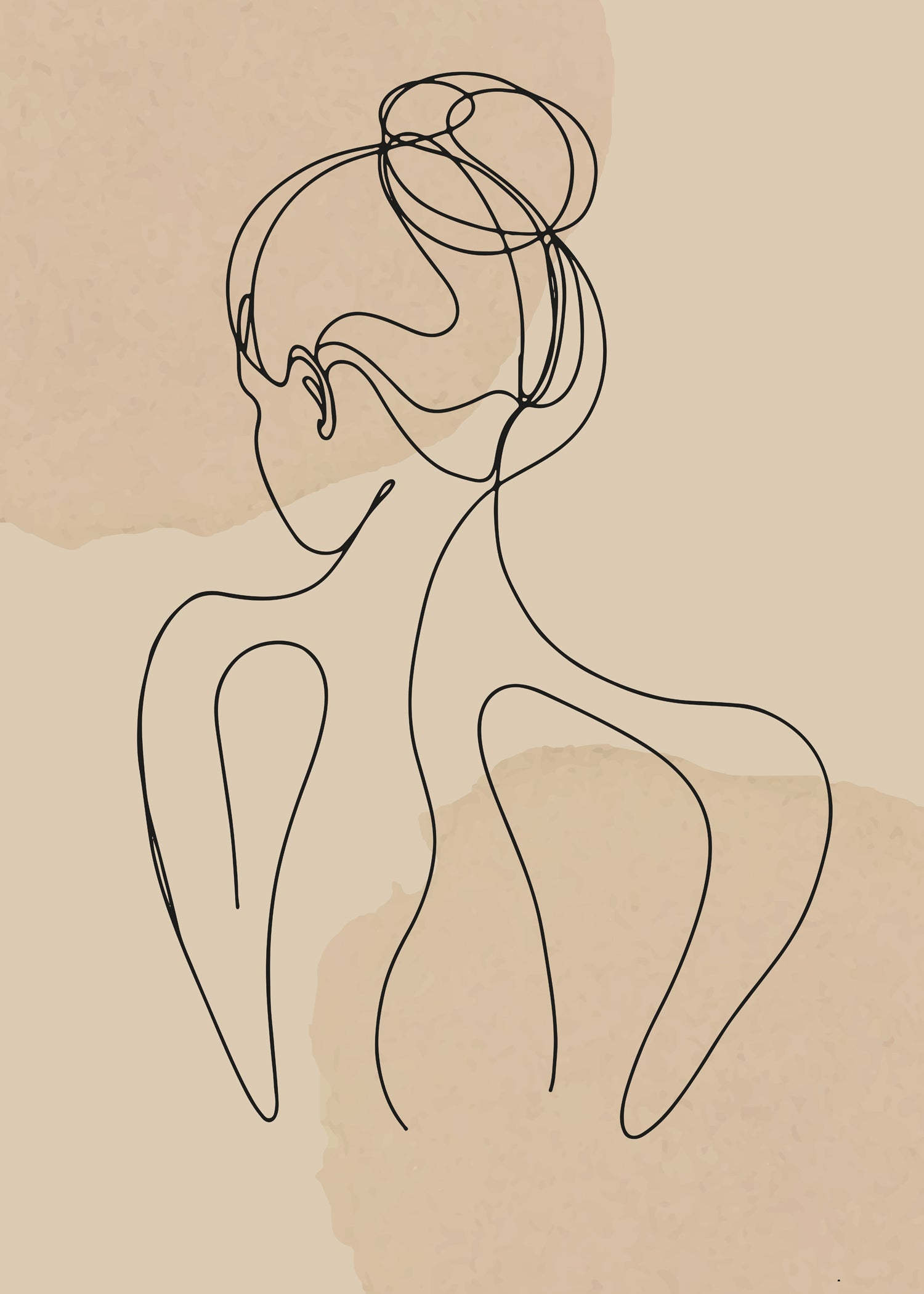 Affiche line art minimalist femme